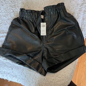 Faux Leather Abercrombie Shorts